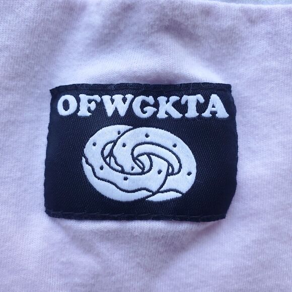 OF Odd Future T Shirt Size S White Donut Logo Blue Pink OFWGKTA Tyler Creator - Picture 5 of 12